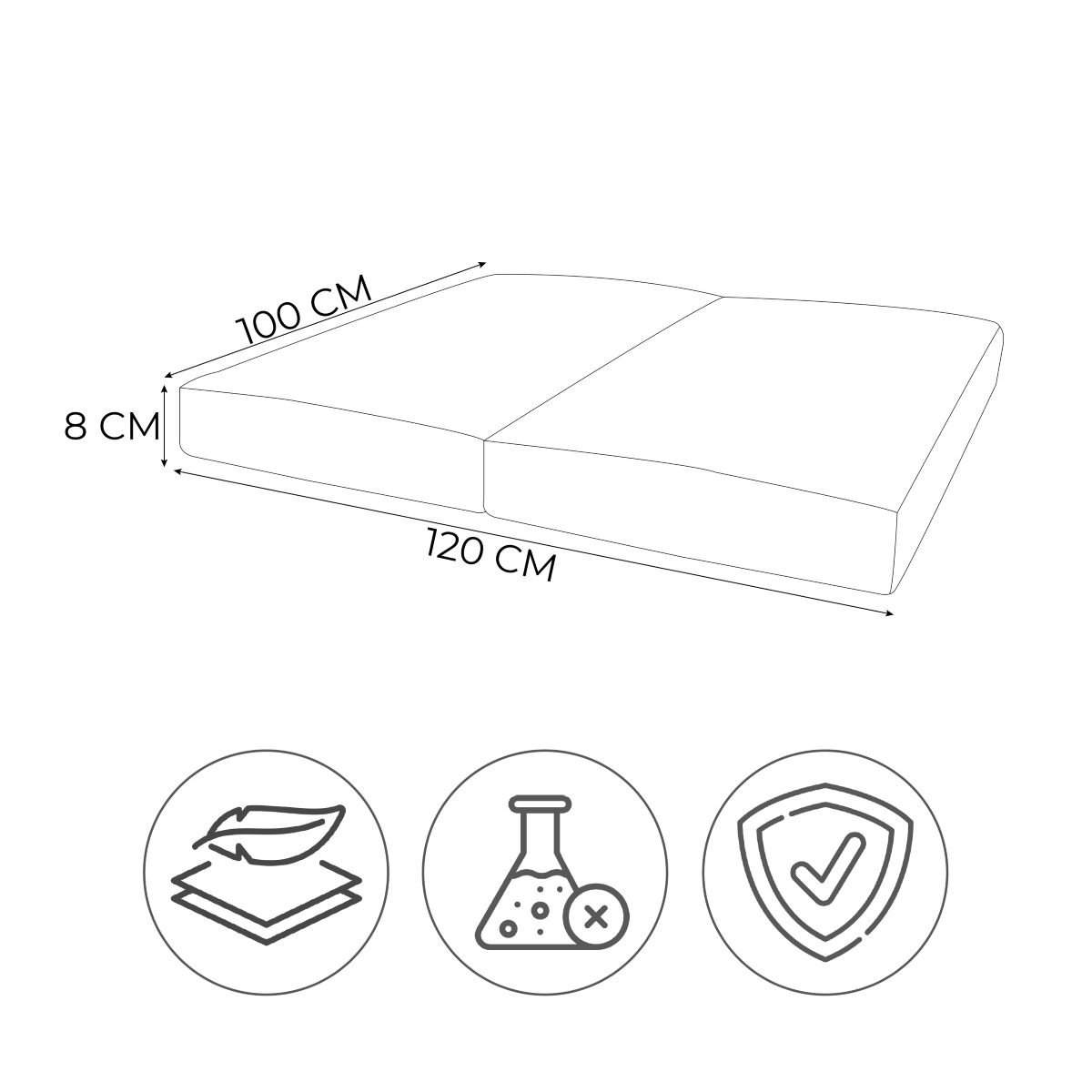 Matelas de Gymnastique Gamma 100×100cm – Image 2