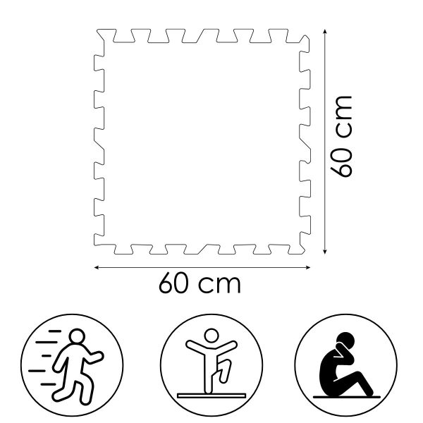 Tapis de Sport, lot de 4, 60 x 60 cm – Image 4