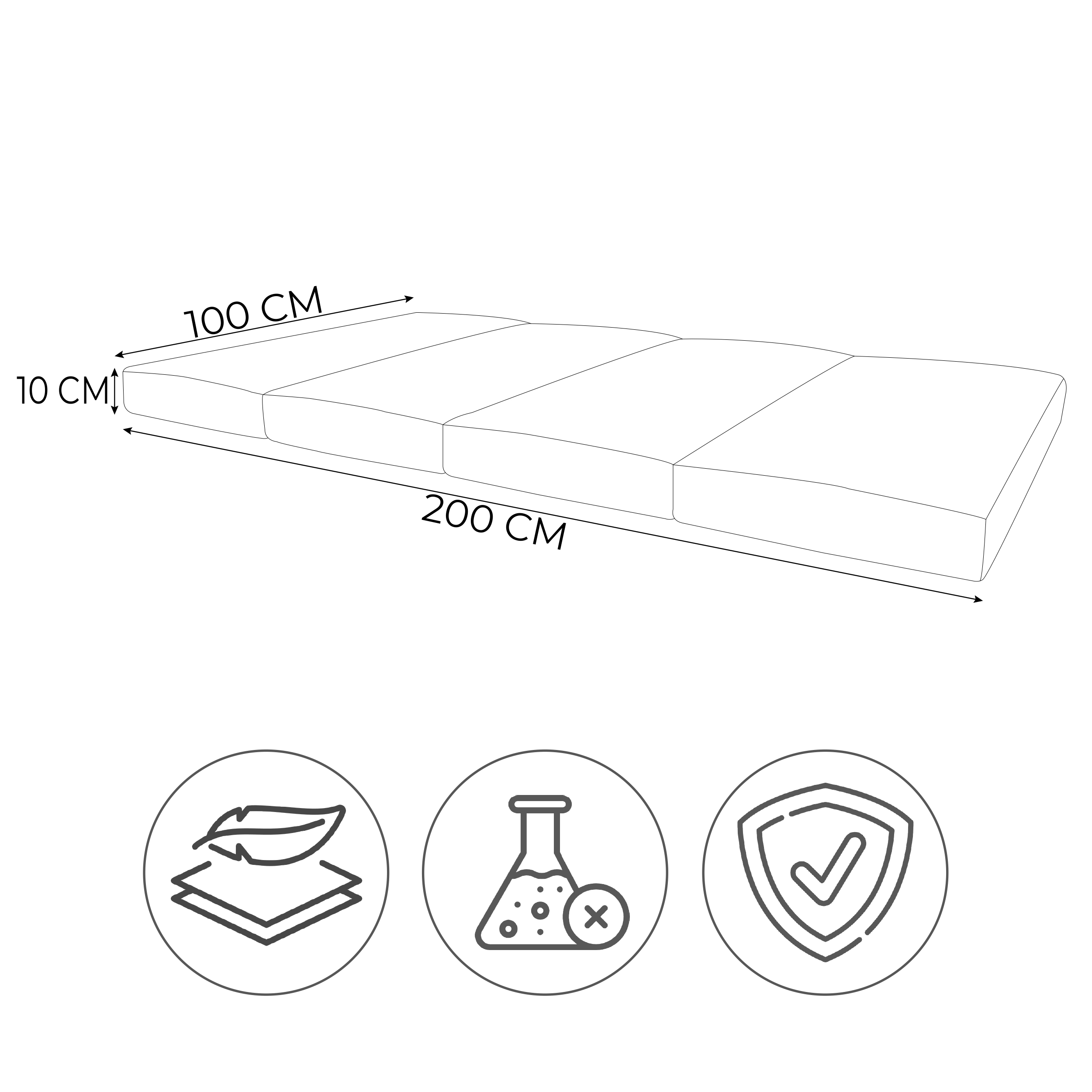 Matelas de gymnastique pour enfants 200x100 cm – Image 3