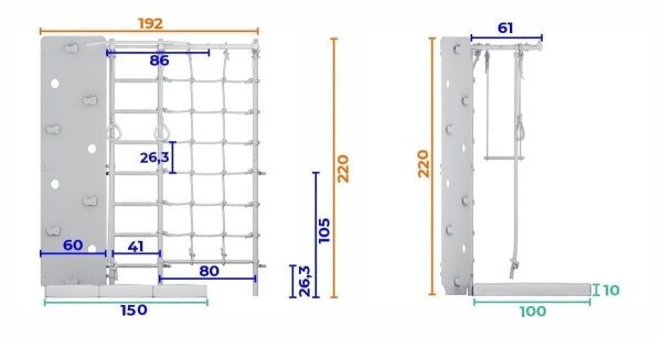 Espalier de gymnastique avec barre de traction Next 5 Dino – Image 5