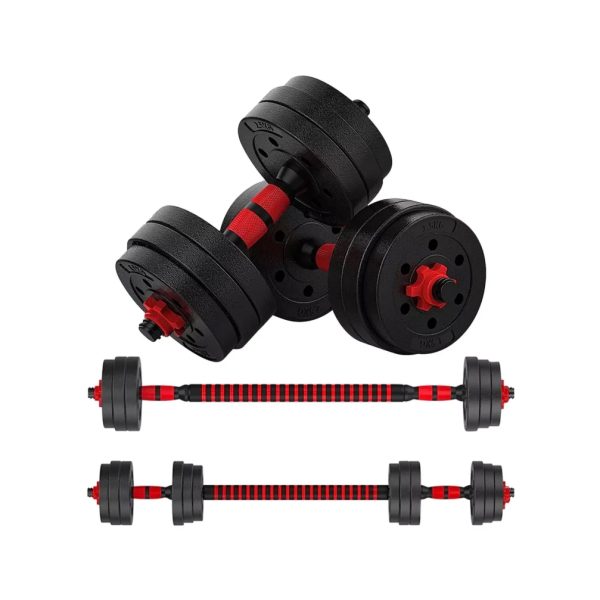 Haltères en bitume réglables de 20 kg + haltères – Image 1