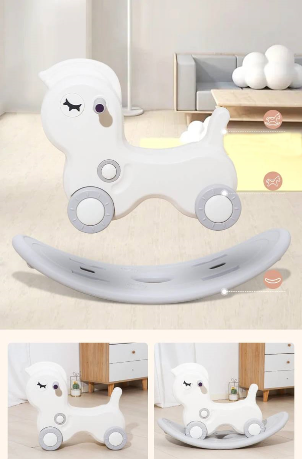 Cheval à bascule en plastique 2en1 – Pony – Image 2