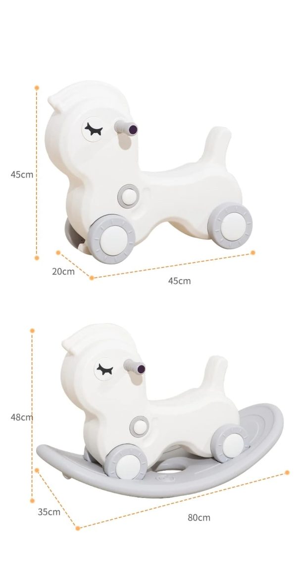 Cheval à bascule en plastique 2en1 – Pony – Image 8