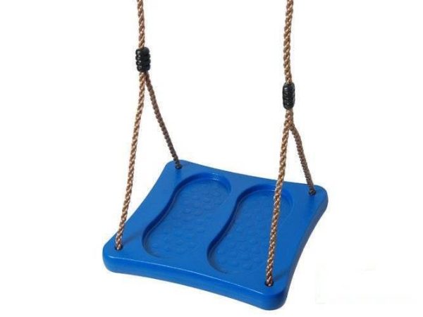 Siège carré en plastique - bleu – Image 1