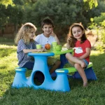 Table de pique-nique pour enfants avec bancs – Image 7