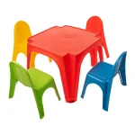 Salon de jardin enfant (Table + 4 Chaises)