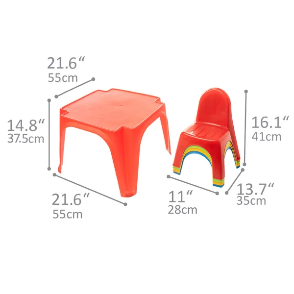 Salon de jardin enfant (Table + 4 Chaises) – Image 8