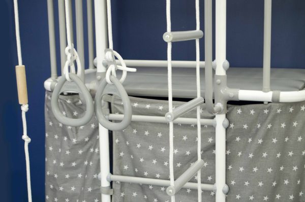 Espalier de gymnastique avec maisonnette Indigo Pastel – Image 10