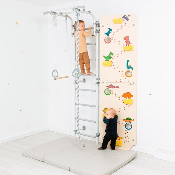 Espalier de gymnastique avec barre de traction Comet Next 1 + mur d’escalade Dino – Image 2