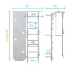 Espalier de gymnastique avec barre de traction Comet Next 1 + mur d’escalade Dino – Image 17