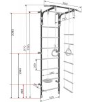 Espalier de gymnastique avec barre de traction Gamma Pastel 2 – Image 6