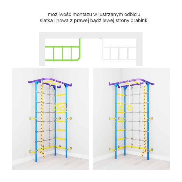 Espalier de gymnastique avec filet d’escalade Comet Next 4 – Image 11