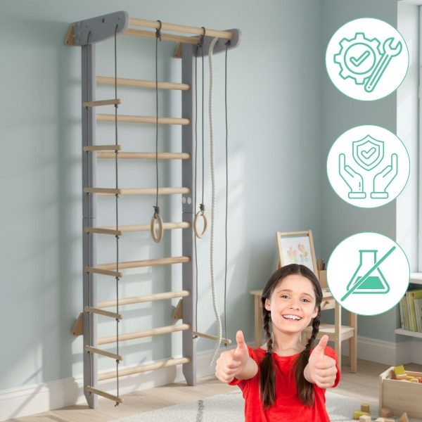 Espalier de gymnastique avec barre de traction Numi – Image 4