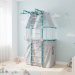 Espalier de gymnastique avec maisonnette Indigo Pastel – Image 12