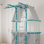 Espalier de gymnastique avec maisonnette Indigo Pastel – Image 14