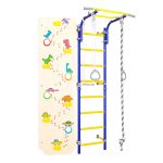 Espalier de gymnastique avec barre de traction Comet Next 1 + mur d’escalade Dino