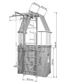 Espalier de gymnastique avec maisonnette Indigo Pastel – Image 4