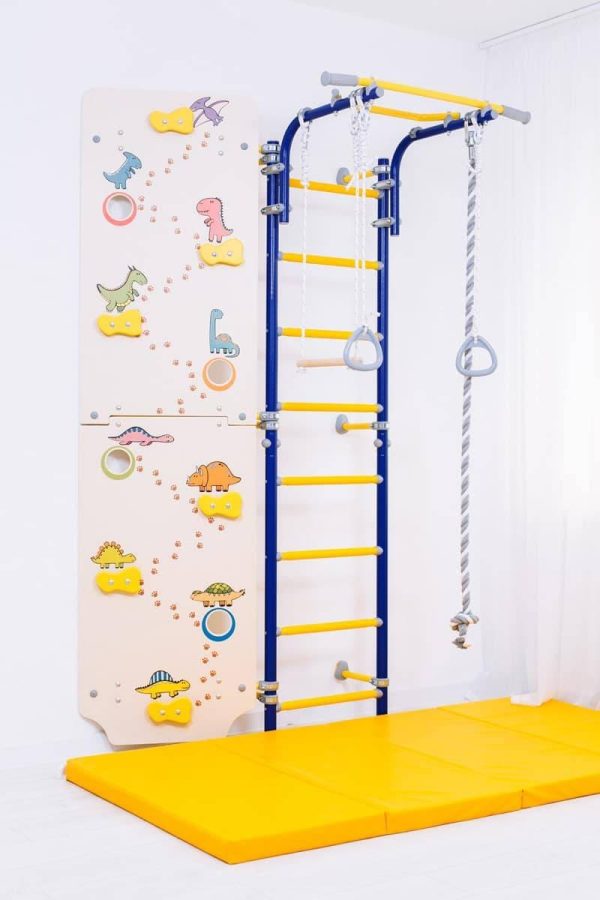 Espalier de gymnastique avec barre de traction Comet Next 1 + mur d’escalade Dino – Image 12
