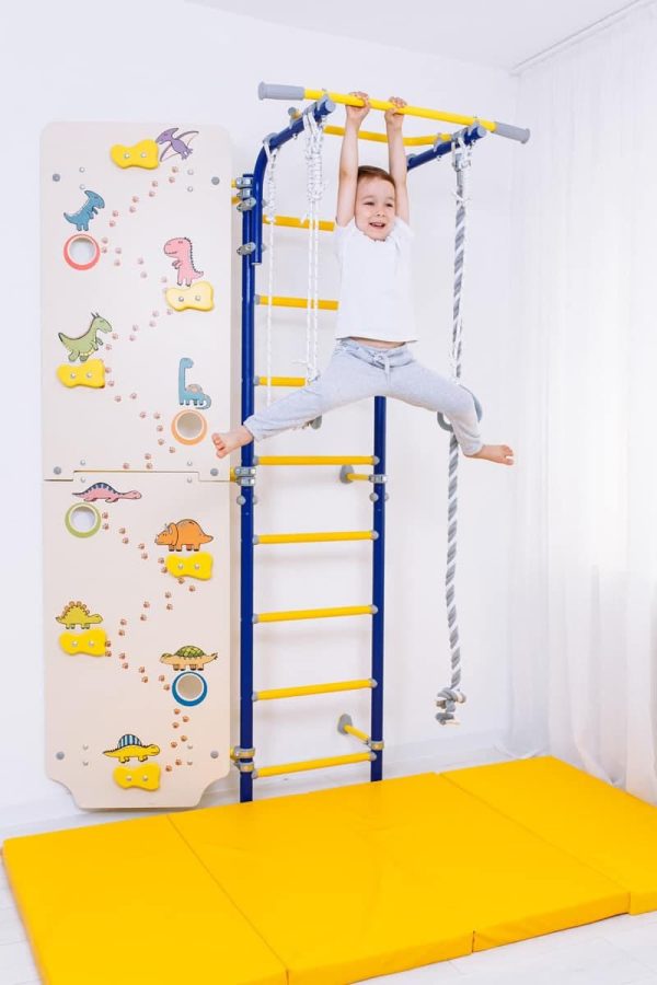 Espalier de gymnastique avec barre de traction Comet Next 1 + mur d’escalade Dino – Image 11