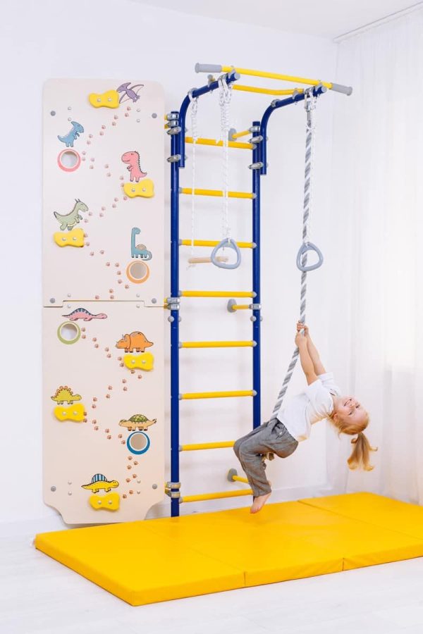 Espalier de gymnastique avec barre de traction Comet Next 1 + mur d’escalade Dino – Image 10