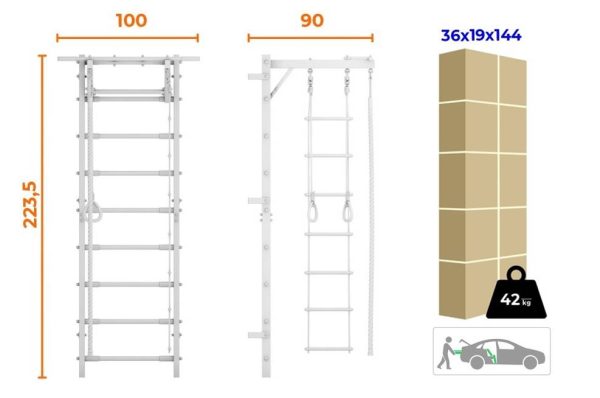 Espalier de gymnastique avec barre de traction Trick – Image 18