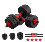 Haltères en bitume réglables de 20 kg + haltères – Image 2