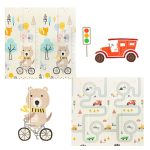 Tapis pliant en mousse de 10 mm "Teddy Bear on a Bike" 200 x 180 cm – Image 3