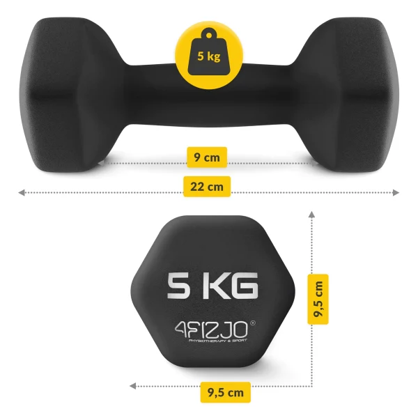haltères classiques 5 kg 2 pcs – Image 3