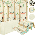 Tapis pliant en mousse de 10 mm "Pandas et Indiens" 200 x 180 cm – Image 2