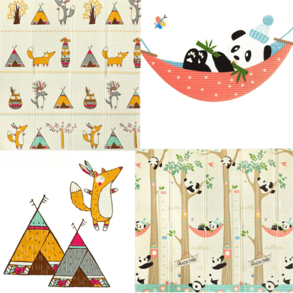 Tapis pliant en mousse de 10 mm "Pandas et Indiens" 200 x 180 cm – Image 4