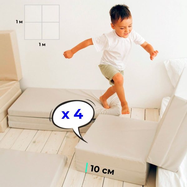 Matelas de gymnastique Kometa 100x100x10, quatre pièces – Image 2
