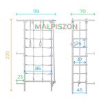 Espalier de gymnastique avec filet d’escalade Comet Next 4 – Image 12