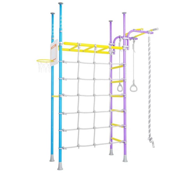 Espalier de gymnastique avec filet d’escalade Pegasus – Image 1