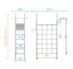 Espalier de gymnastique avec filet d’escalade Pegasus – Image 12