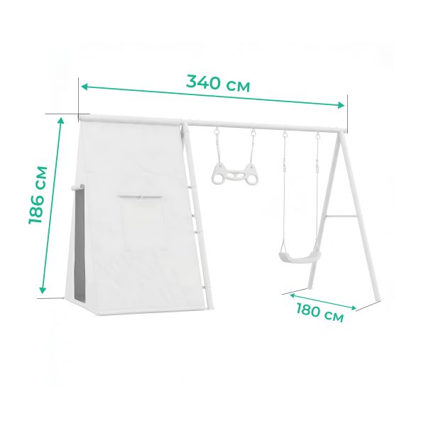 Aire de jeux de jardin avec tente Deluxe – Image 8