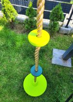 Corde à noeuds avec assise disque 2m – Image 2