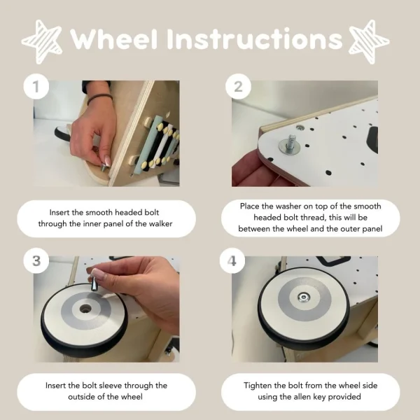 Chariot de marche Montessori avec Busy Board intégré – Image 7