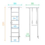 Espalier de gymnastique avec barre de traction Comet Next 6 – Image 7
