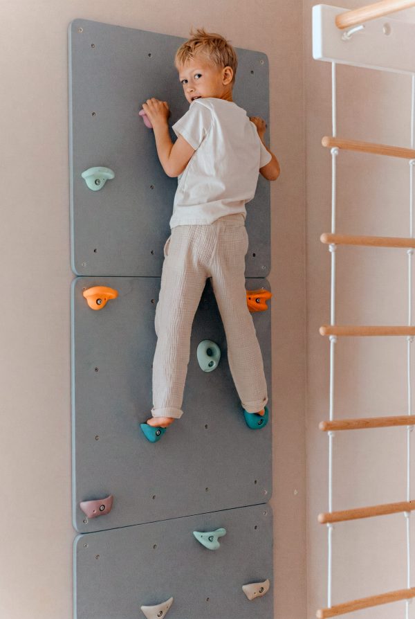 mur d’escalade gris pour la maison – Image 2