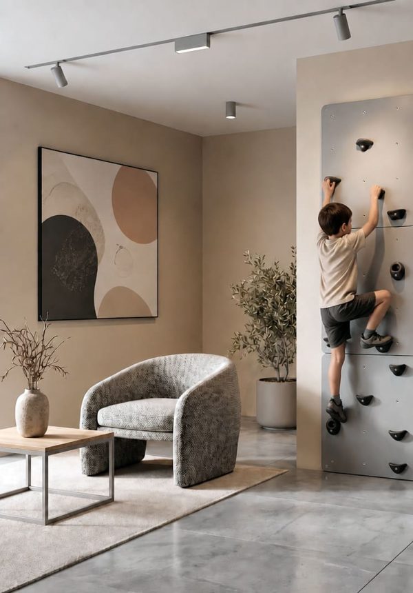 mur d’escalade gris pour la maison – Image 7