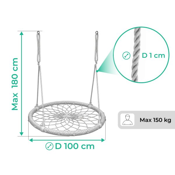 Balançoire nid 100 cm Spider – Image 5