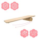 Planche d'équilibre en bois avec rouleau en liège – Image 5